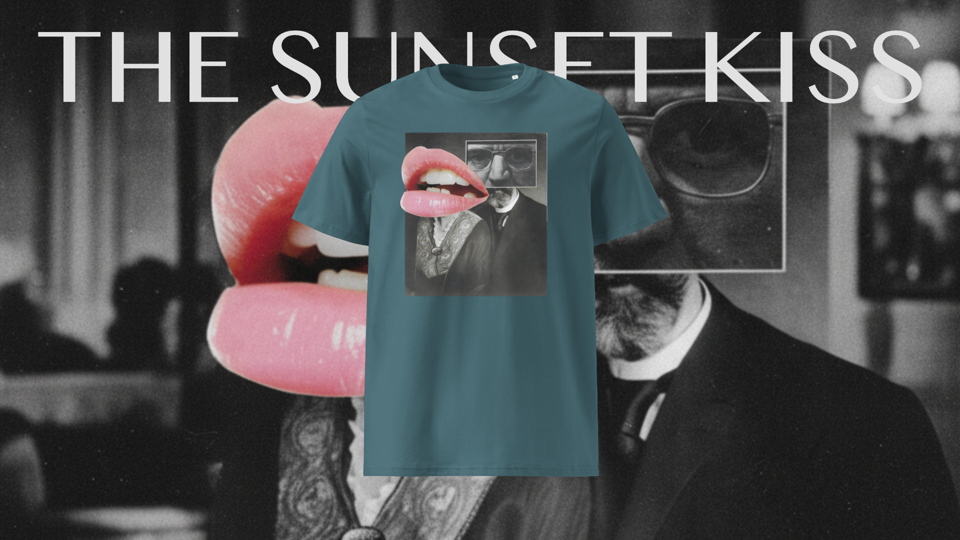 The Sunset Kiss Organic Unisex T-shirt of the Ash Long Collection banner 