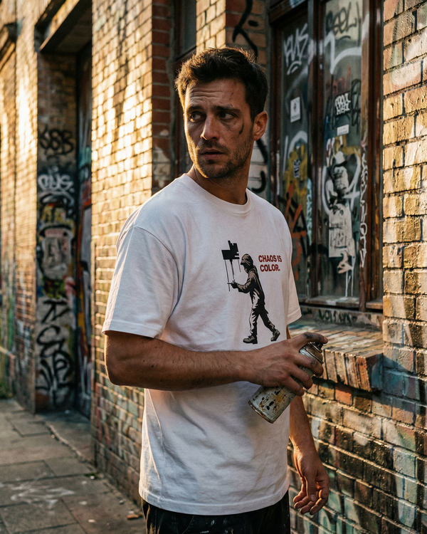 Chaos is Color - Street Art Stencil Tee - Urban Graphic