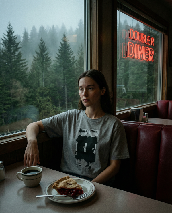 Twin Peeks - Unisex Organic T-shirt by Ash Long