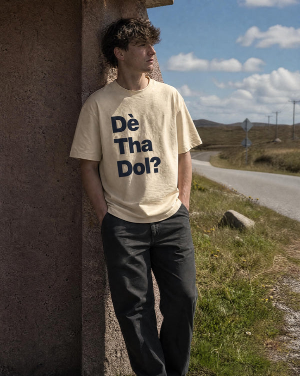 Dè Tha Dol? Tee Drop Shoulder · Alba Collection · 260GSM Heavyweight
