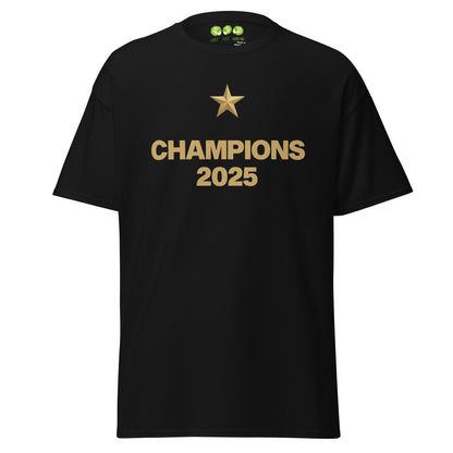 Black PSG Champions League Winners 2025 fan art tribute unisex classic t-shirt from Art Tee Show 
