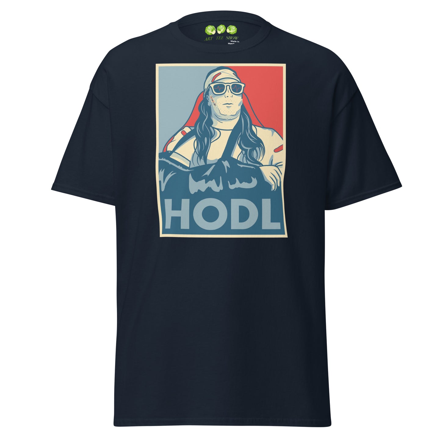 Navy The Roaring Kitty Tribute HODL Unisex Classic T-shirt