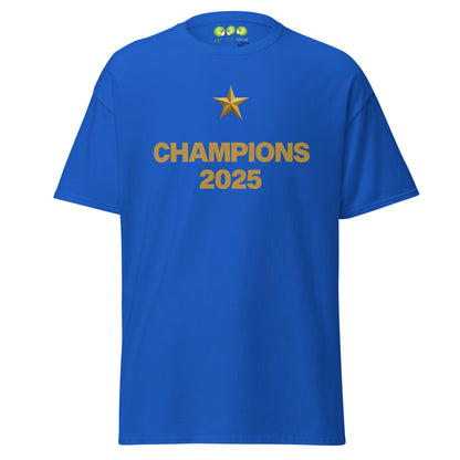 Royal Blue PSG Champions League Winners 2025 fan art tribute unisex classic t-shirt from Art Tee Show 