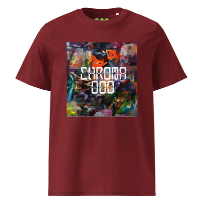 CHROMA 000 Bicep/ Chroma album fan art tribute unisex organic t-shirt in Red Burgundy.