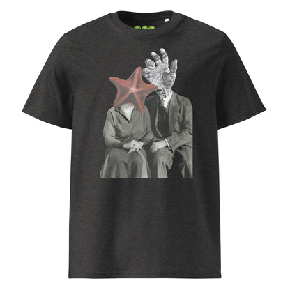 Darth Heather Grey "The Atlantis Lovers" collage artwork Unisex organic Art Tee Show t-shirt. Drop Nº4 of the ArtTeeShow + Ash Long collab.