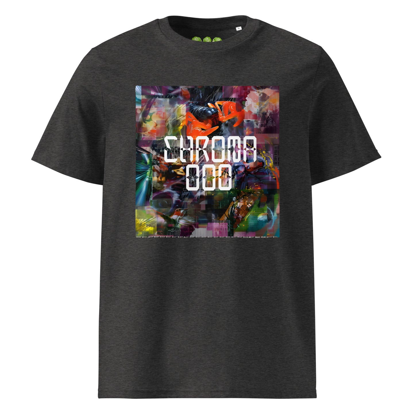 CHROMA 000 Bicep/ Chroma album fan art tribute unisex organic t-shirt in Dark Heather Grey.
