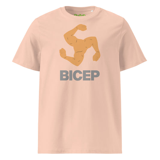 "CHROMA 003" BICEP Unisex-T-Shirts Art Tee Show in Fraiche Peche.