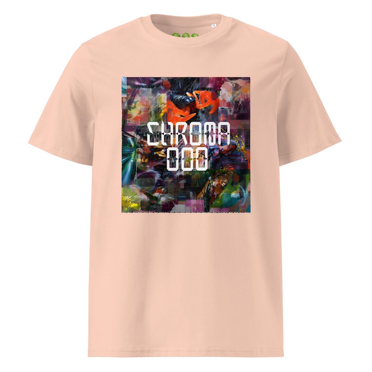 CHROMA 000 Bicep/ Chroma album fan art tribute unisex organic t-shirt in Fraiche Peche.