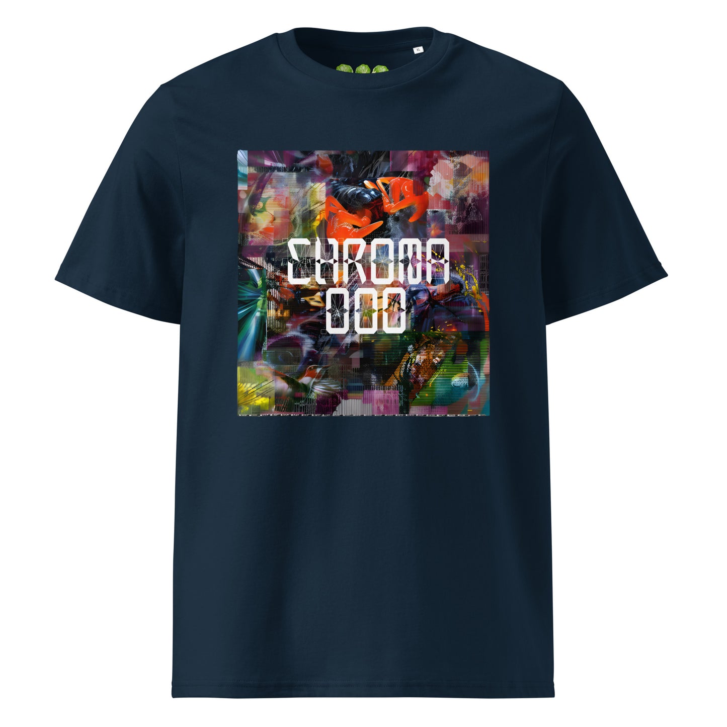 CHROMA 000 Bicep/ Chroma album fan art tribute unisex organic t-shirt in French Navy.