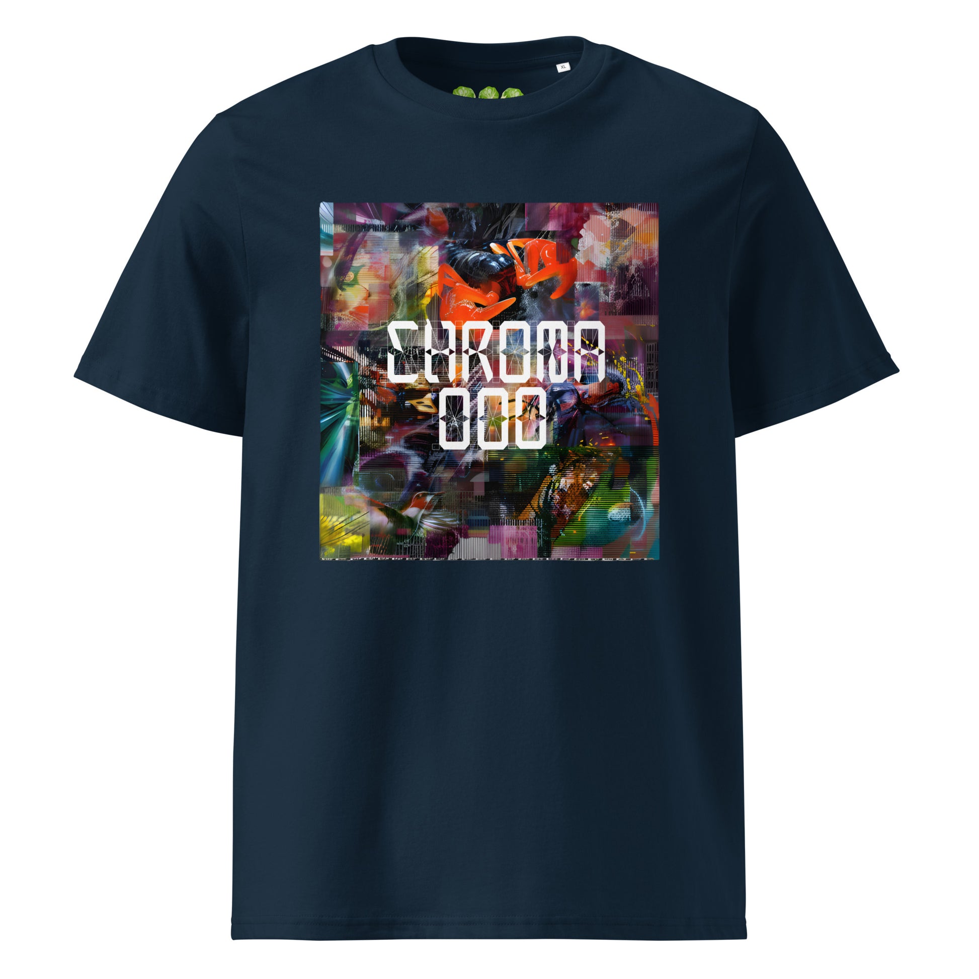CHROMA 000 Bicep/ Chroma album fan art tribute unisex organic t-shirt in French Navy.