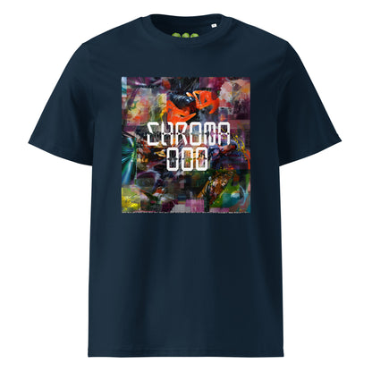 CHROMA 000 Bicep/ Chroma album fan art tribute unisex organic t-shirt in French Navy.