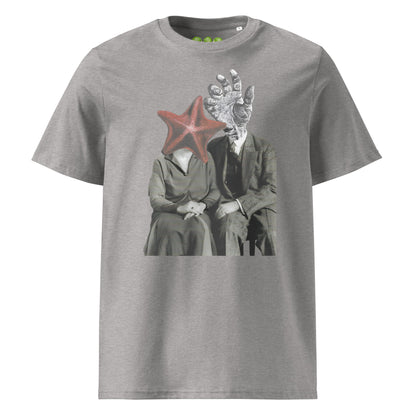 Heather Grey "The Atlantis Lovers" collage artwork Unisex organic Art Tee Show t-shirt. Drop Nº4 of the ArtTeeShow + Ash Long collab.