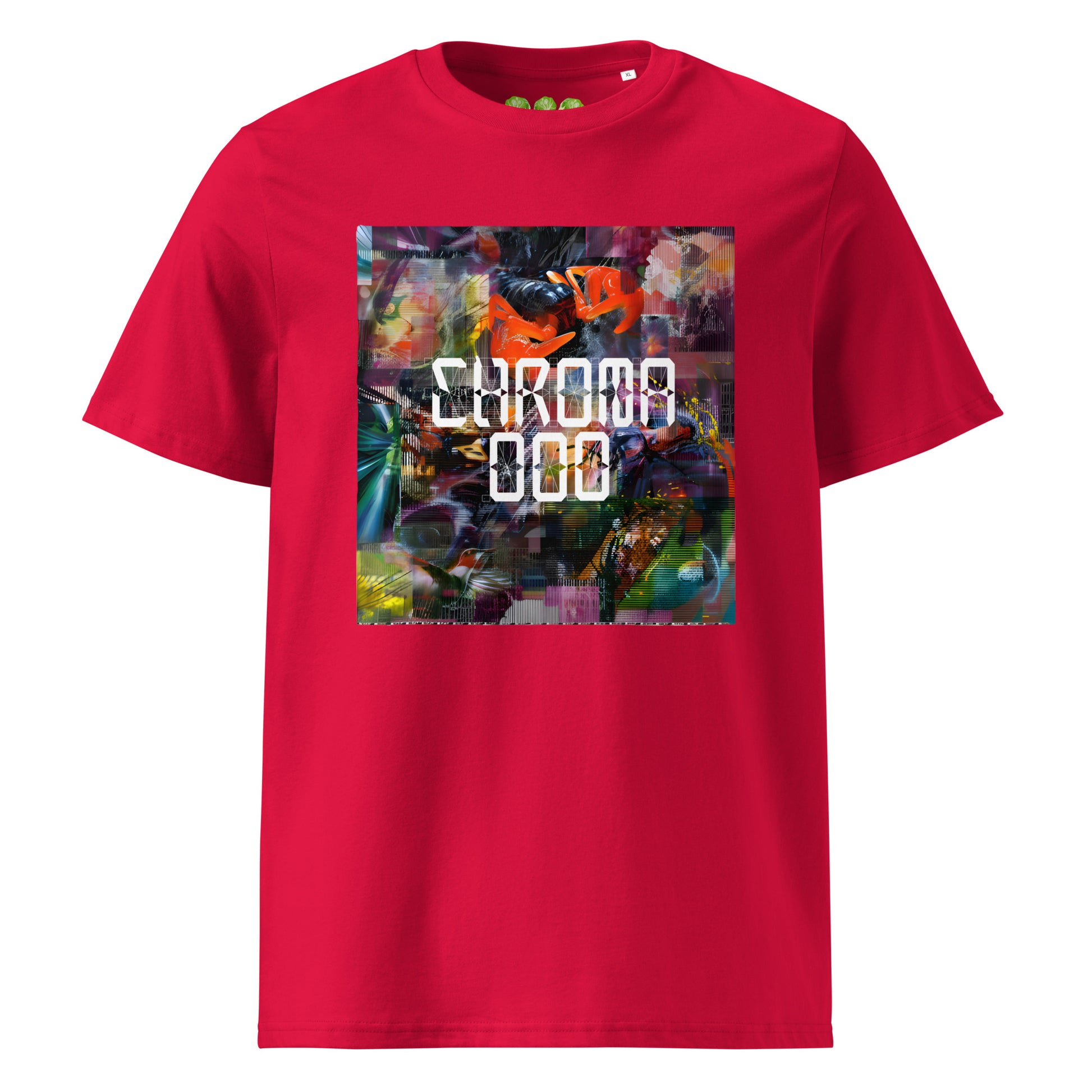 CHROMA 000 Bicep/ Chroma album fan art tribute unisex organic t-shirt in Red.
