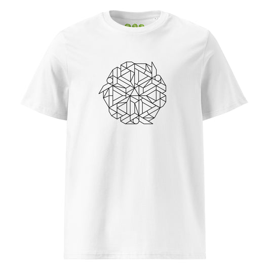 White "CHROMA 001" Unisex-Organic Bicep T-Shirts Art Tee Show