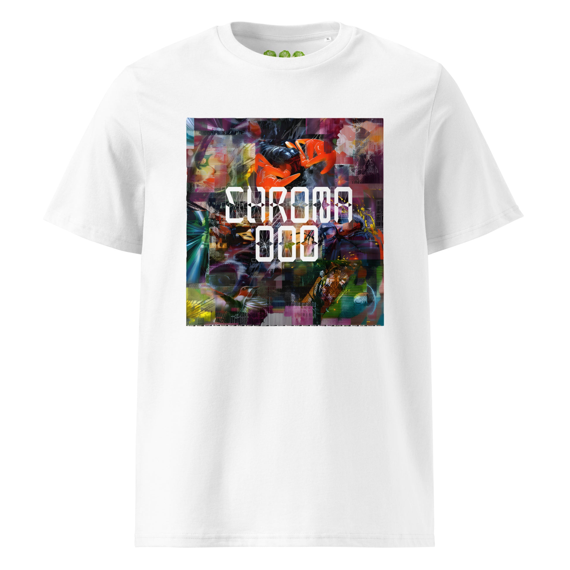 CHROMA 000 Bicep/ Chroma album fan art tribute unisex organic t-shirt in white.